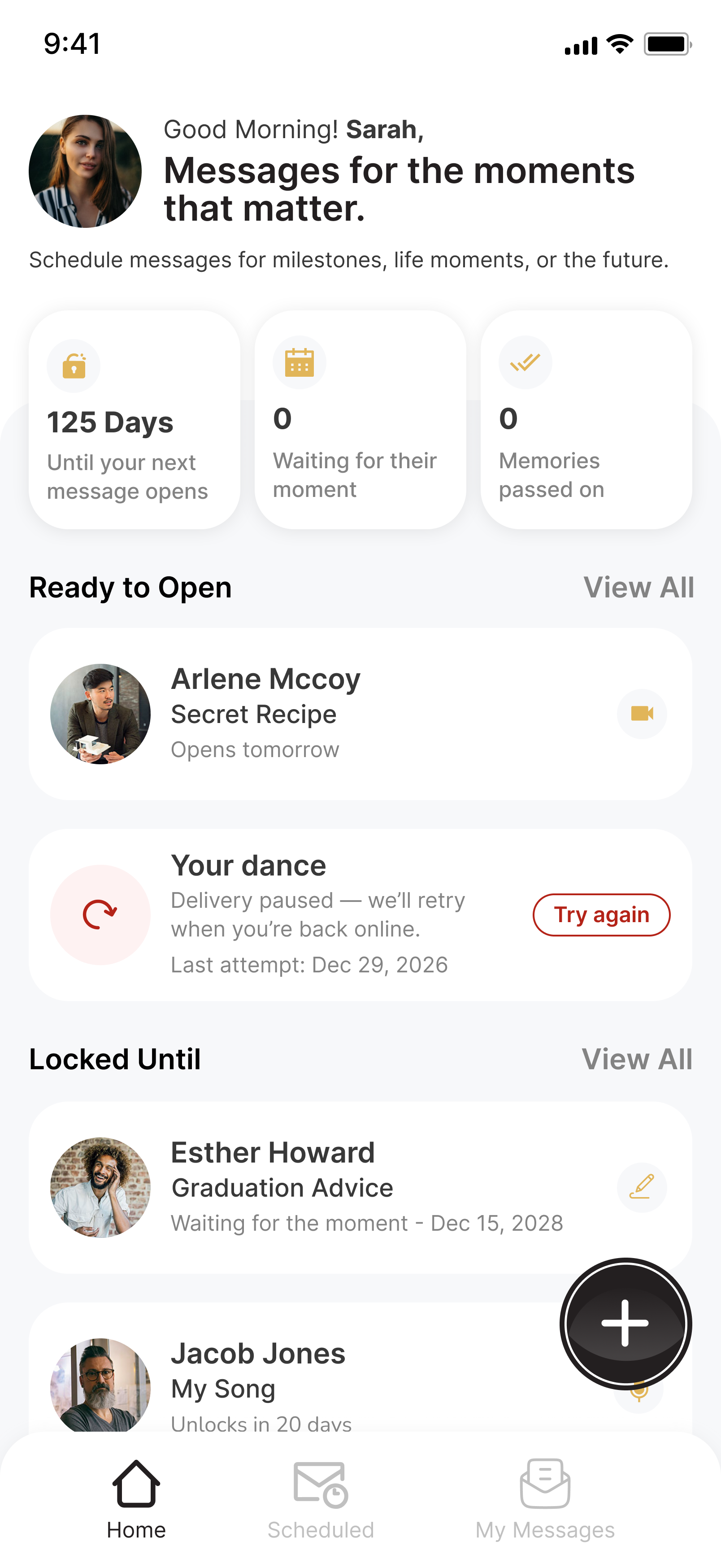 During The Dash mobile app home screen